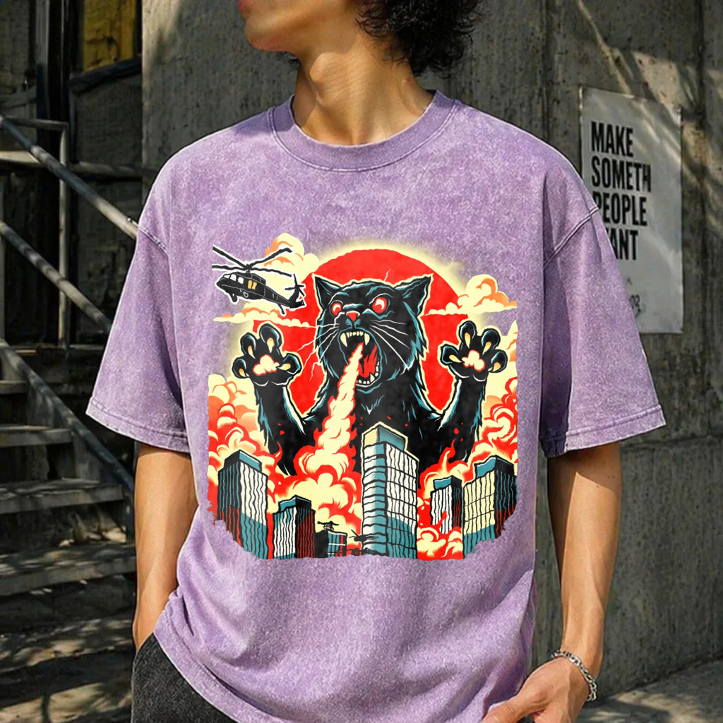 Funny Catzilla Cat Japanese Art For 0714d 818 Vintage product image 6