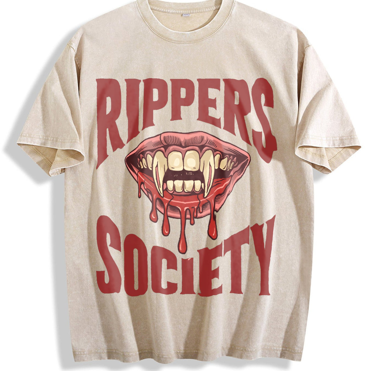Horror Rippers Society 90s Halloween Vintage Washed T-Shirt product image 1
