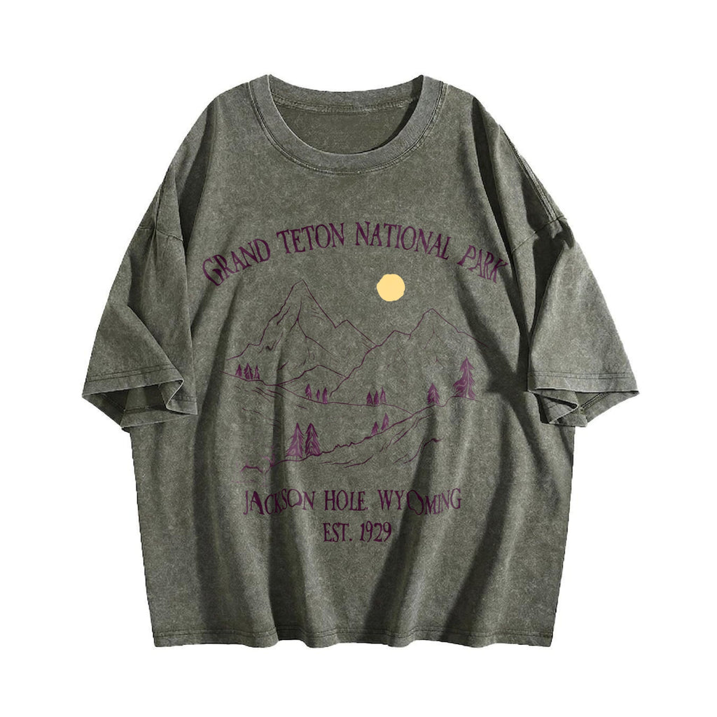 Grand Tetons National Park Vintage Washed T-Shirt product image 4