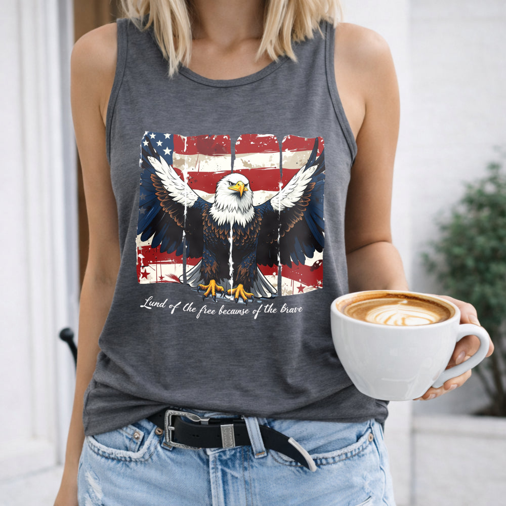 America Land Of The Free Because Of The Brave Women's Tank Top