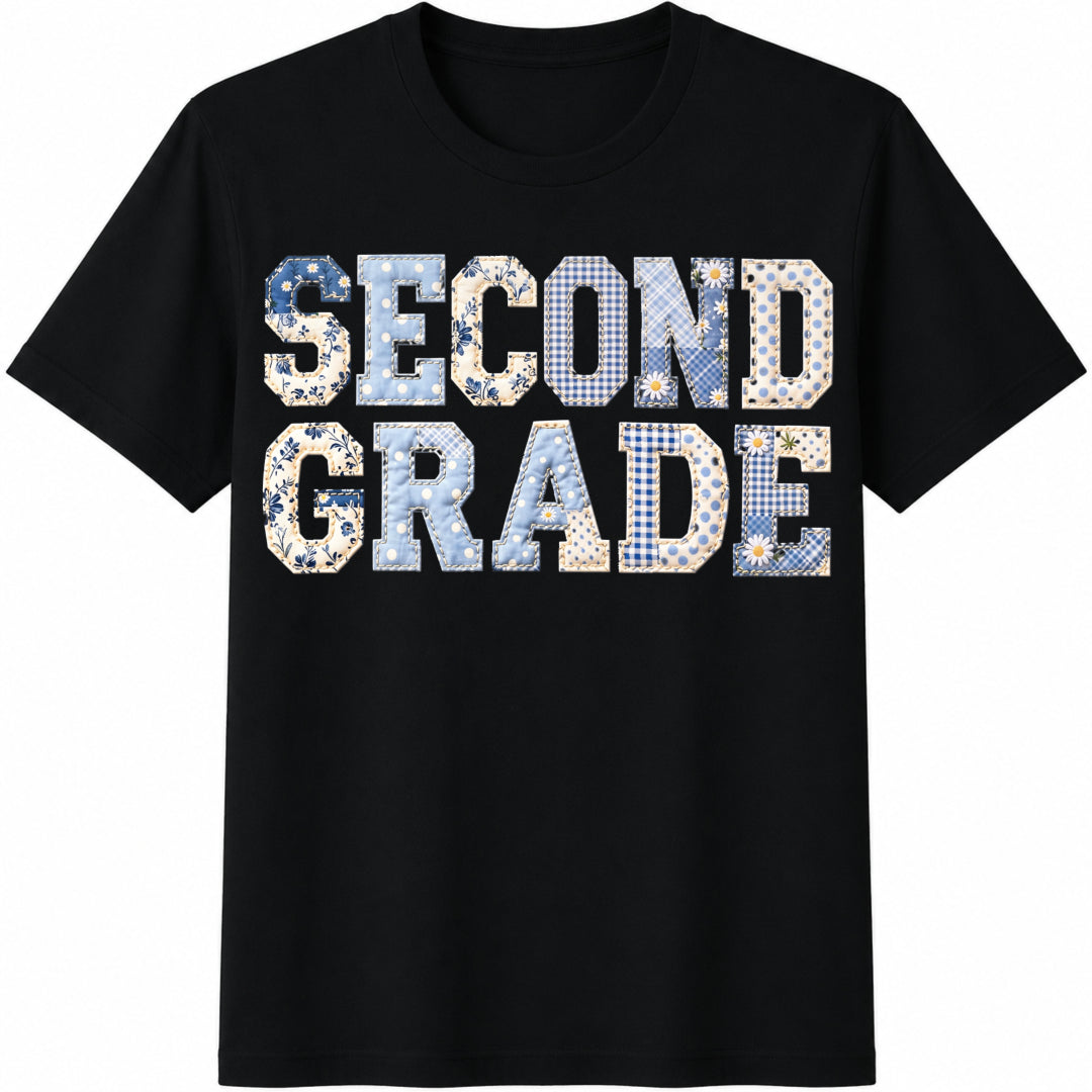 Second Grade Teacher 2nd Matching Group Floral Blue Faux product image 1