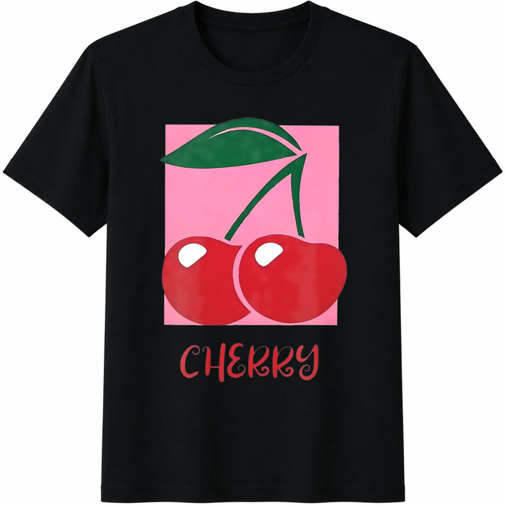 Cherry Pop Art Cotton T-Shirt product image 1