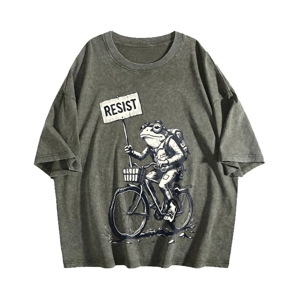 Resist Traveler Frog Vintage Washed T-Shirt product image 4