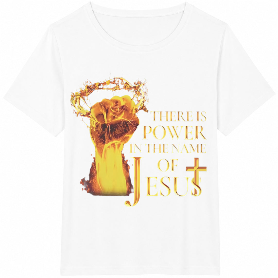 There Is Power in the Name of Jesus Cotton T-Shirt product image 2