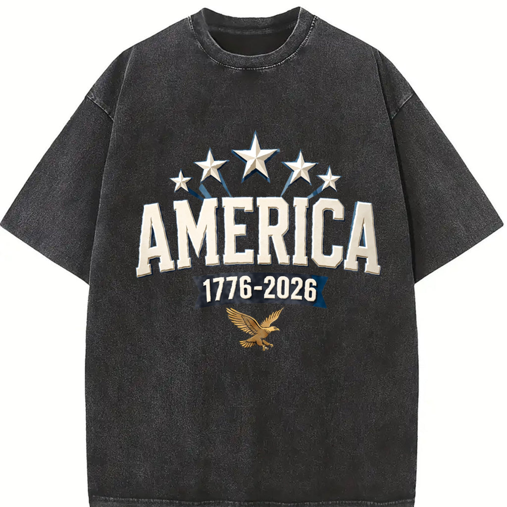 America 1776-2026 Vintage Washed T-Shirt product image 2