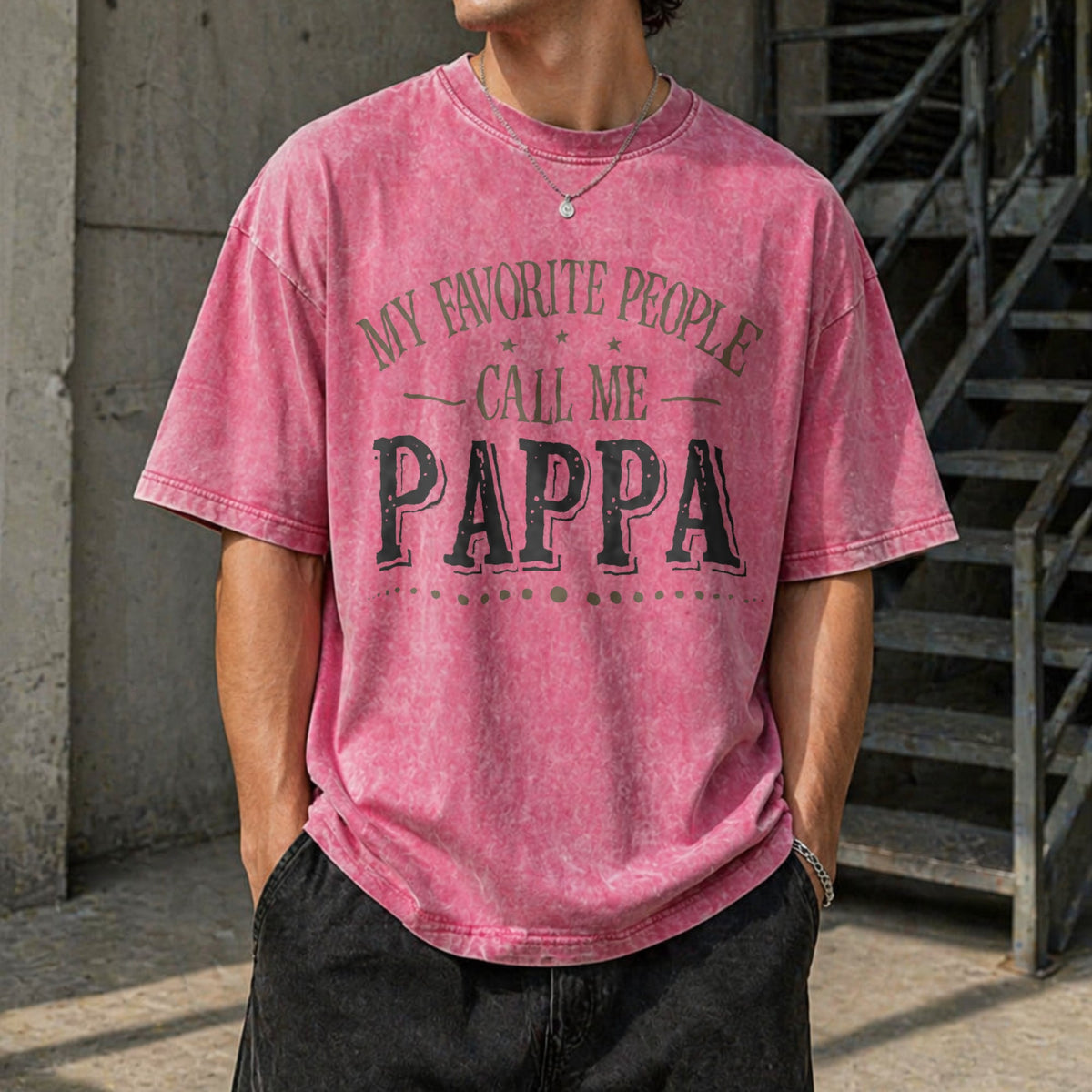 My Favorite People Call Me Papa Vintage Washed T-Shirt product image 14