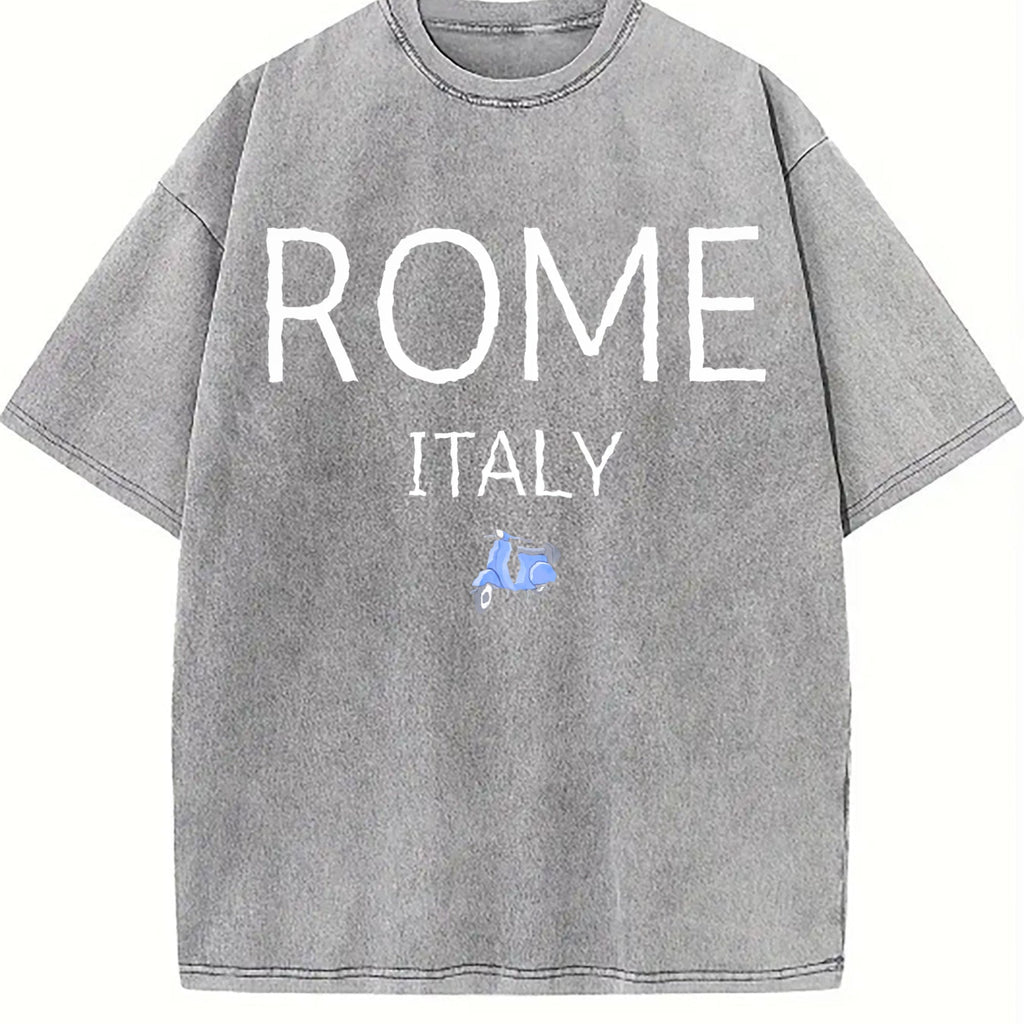 Rome Italy Vespa Vintage Washed T-Shirt product image 5