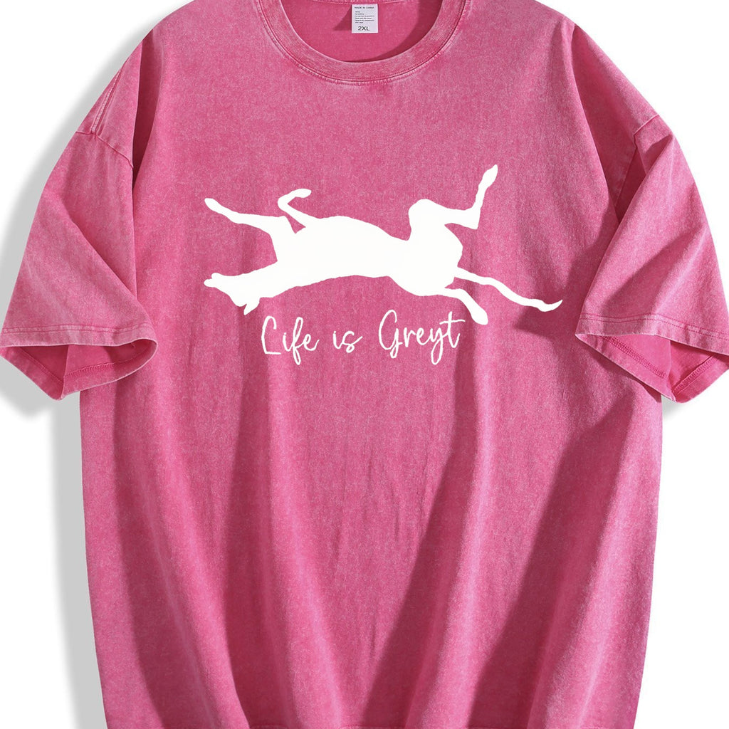 Life Is Greyt Greyhound Lover Vintage Washed T-Shirt product image 7