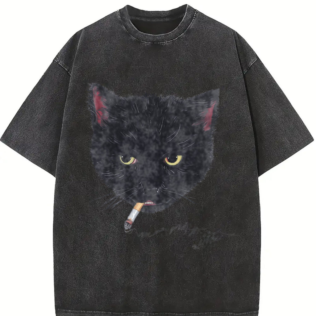 Y2K Smocking Cat Vintage Washed T-Shirt product image 2