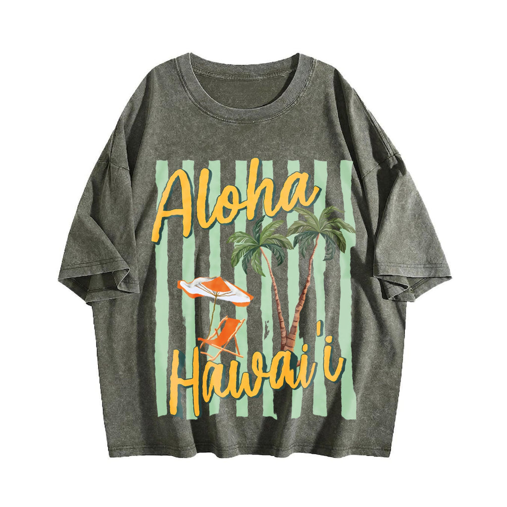 Aloha Hawaii Tropical Beach Summer Vacation Vintage Washed product image 4