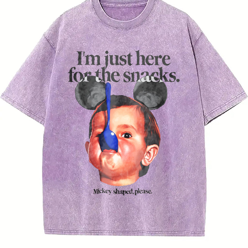 I'm Just Here For The Snacks Vintage Washed T-Shirt product image 6