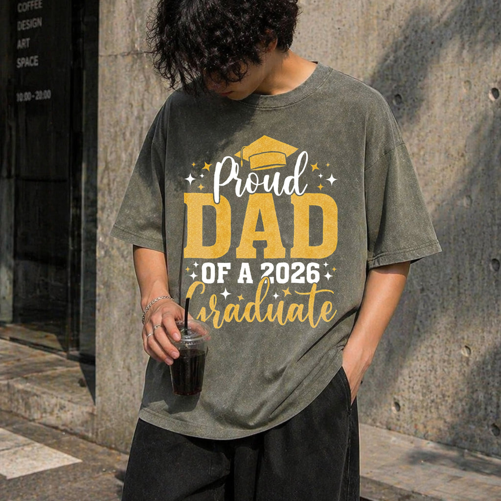 Dad Senior 2026 Proud Of A Class Of Graduate Vintage Washed product image 11