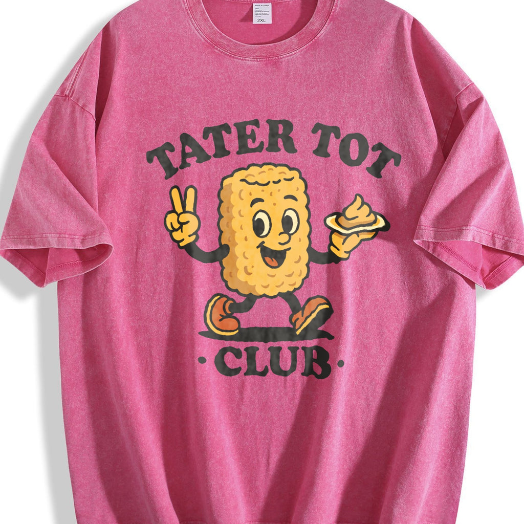 Tater Tot Club For Foodies Vintage Washed T-Shirt product image 7