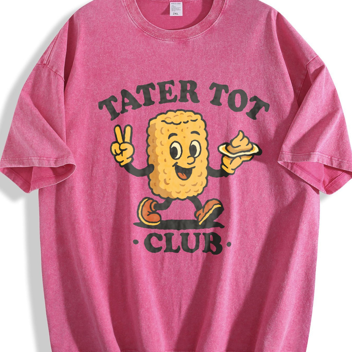 Tater Tot Club For Foodies Vintage Washed T-Shirt product image 7