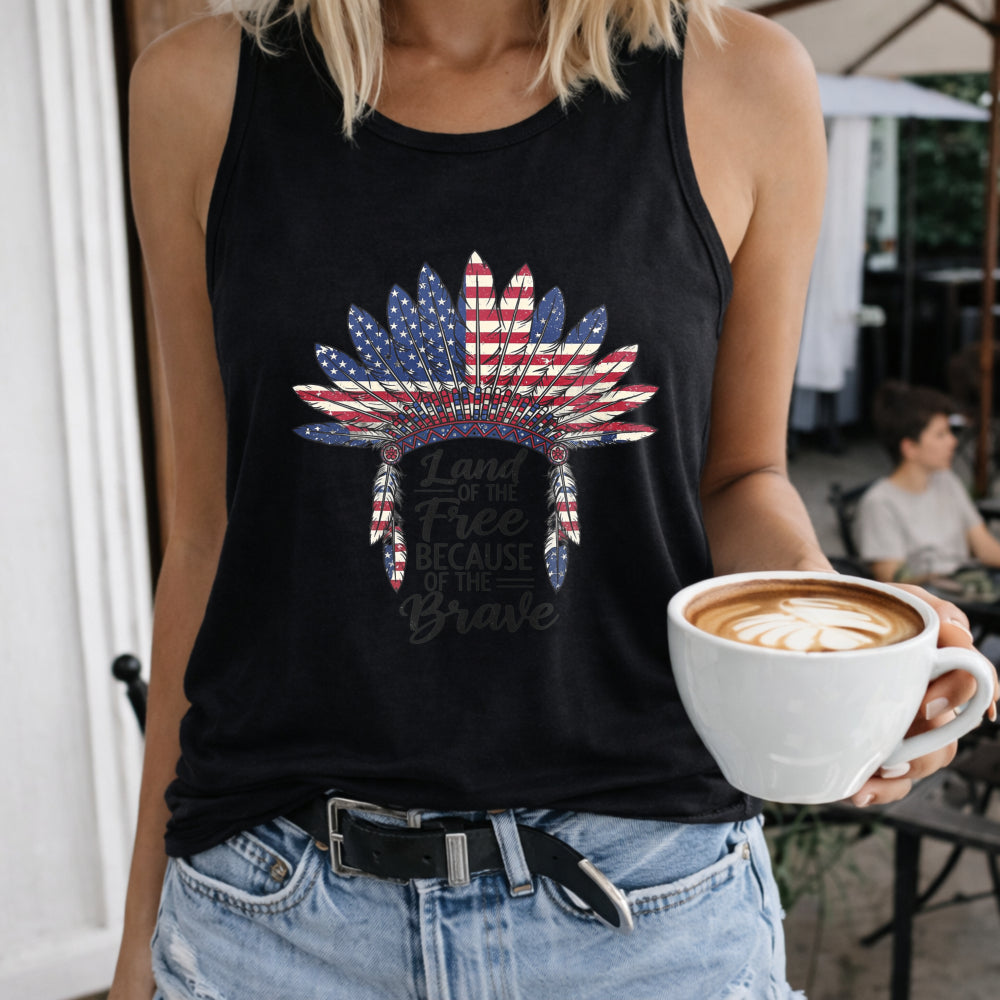 4th Of July Indigenous Women's Tank Top