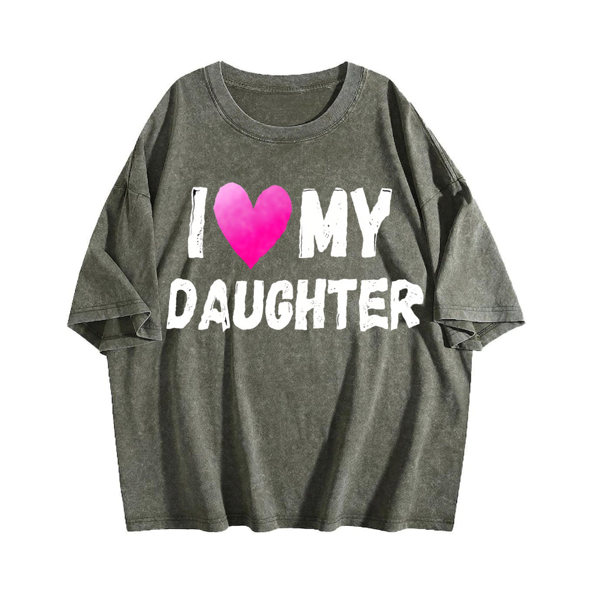 I Love My Daughter Vintage Washed T-Shirt product image 4