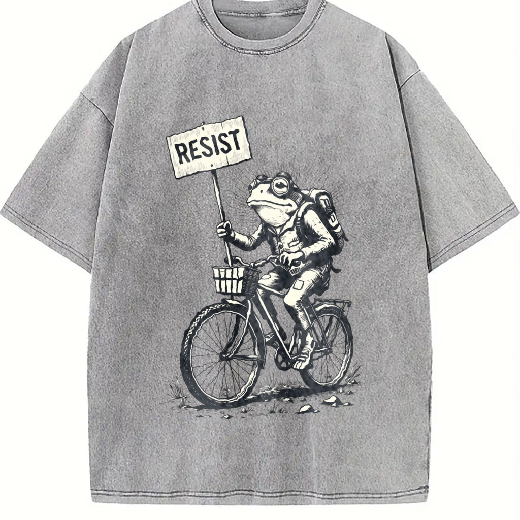 Resist Traveler Frog Vintage Washed T-Shirt product image 5
