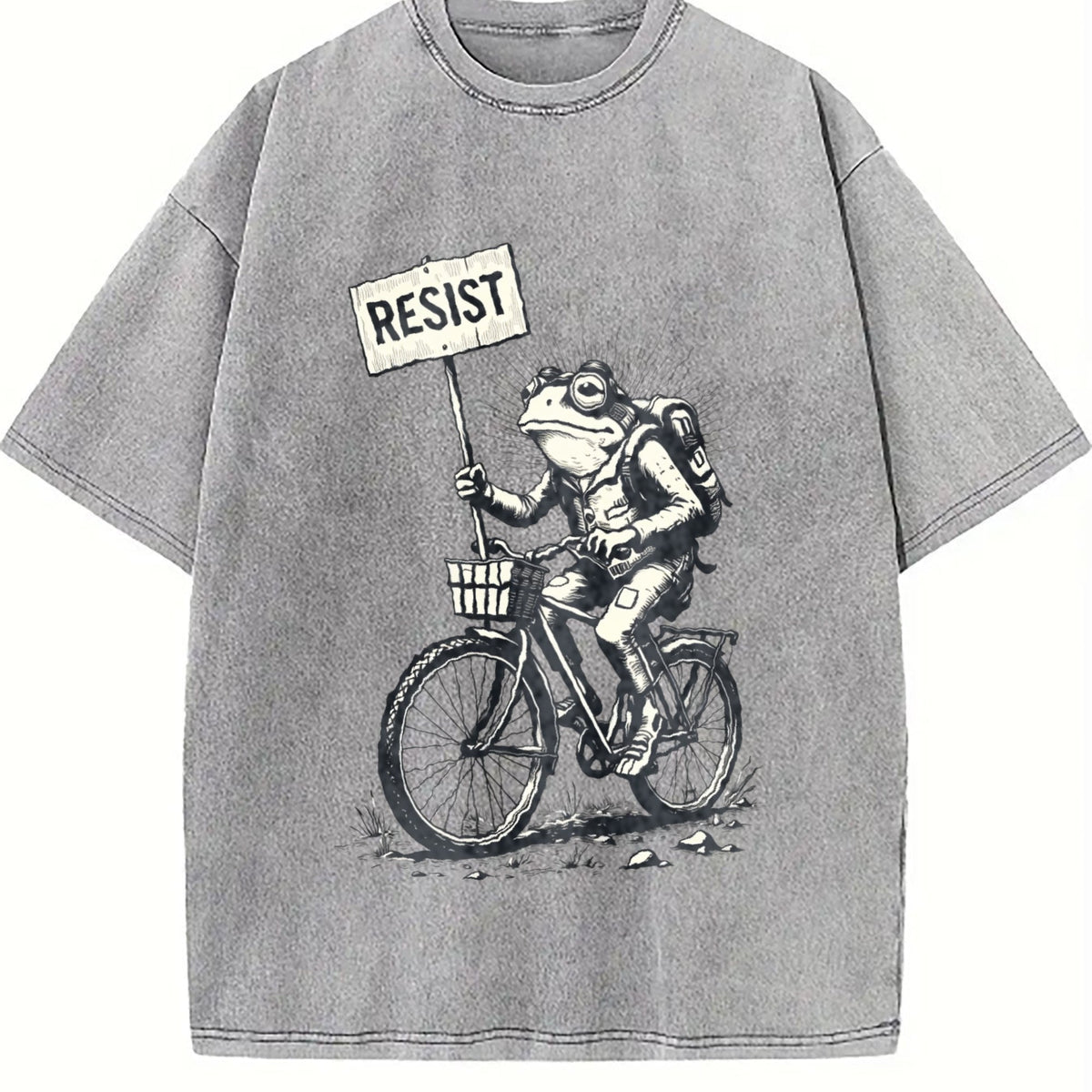 Resist Traveler Frog Vintage Washed T-Shirt product image 5