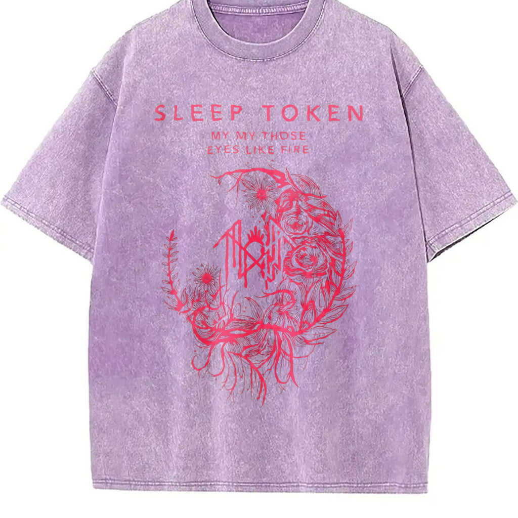 Black Sleep Token Band Vintage Washed T-Shirt product image 6