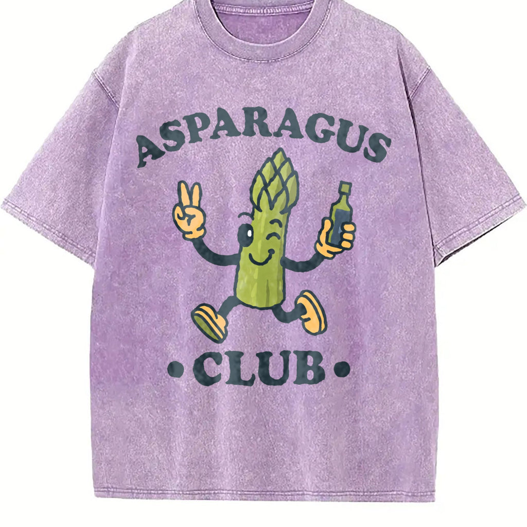 Asparagus Club Funny Veggie Lover Cartoon Vintage Washed product image 6