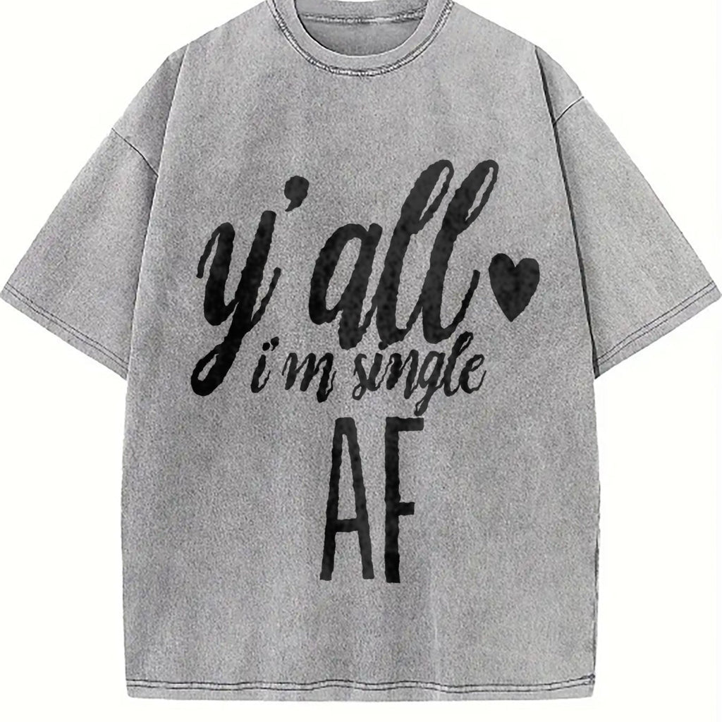 I'm Single Funny Y'all I'm Af I'm Af Vintage Washed T-Shirt product image 5