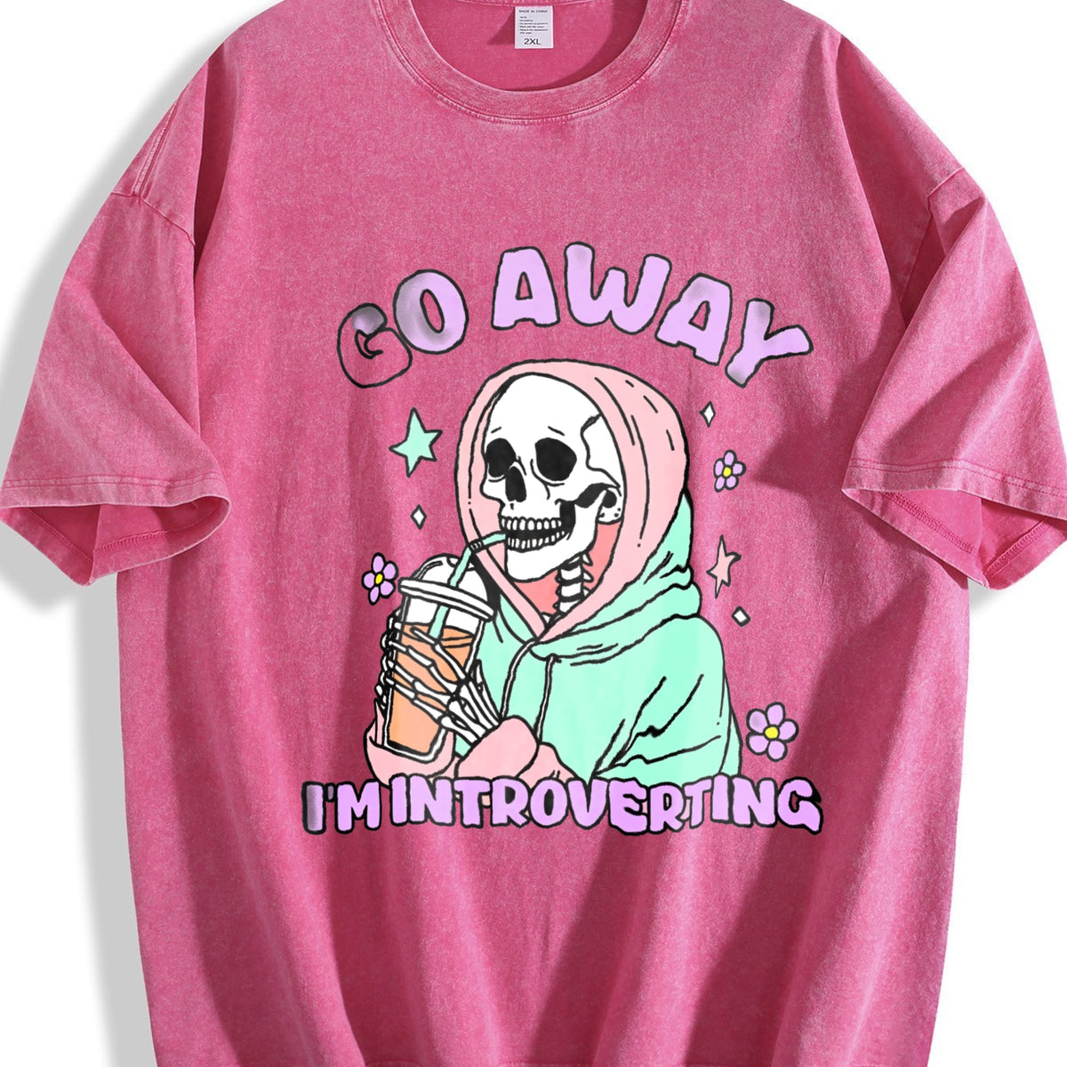 Introvert Vibes For Weekend Warriors Vintage Washed T-Shirt product image 7