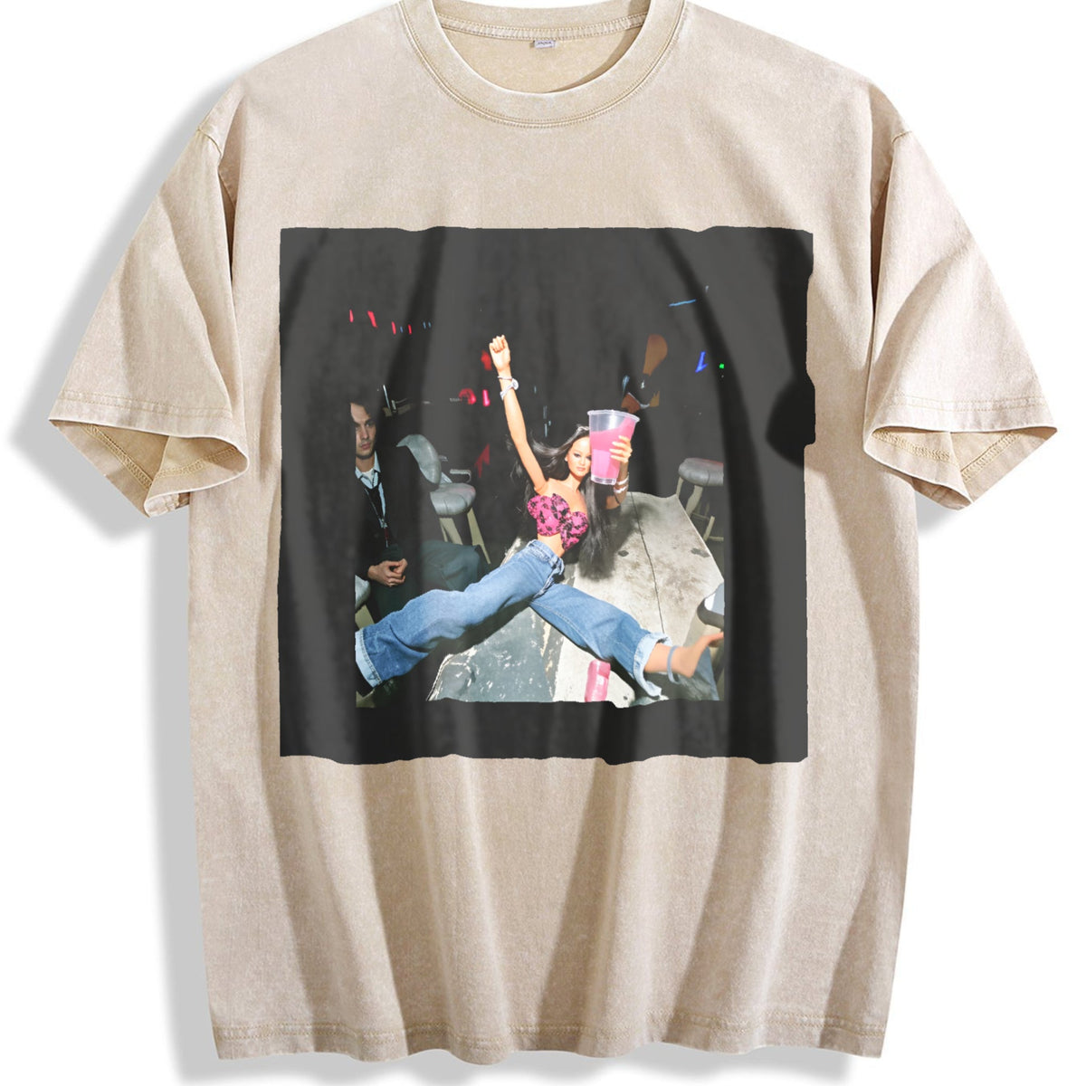Doll Night Out with Pink Drink Vintage Washed T-Shirt product image 1