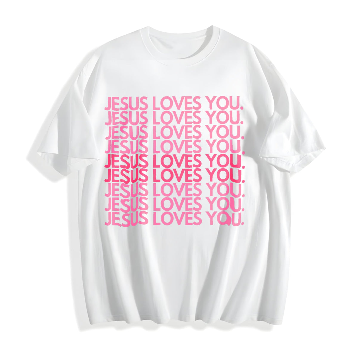 Jesus Loves You Pink Christian Faith Religious Quote Church product image 2