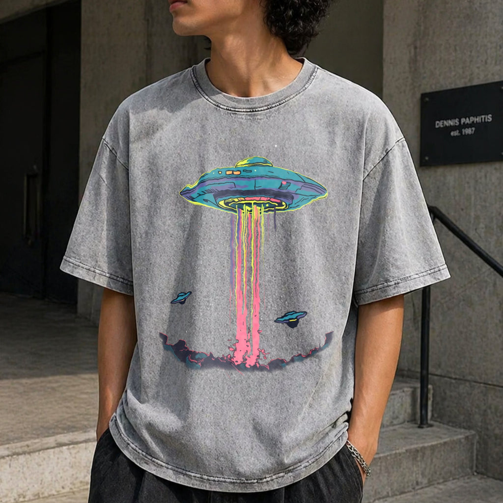 Alien Abduction Vintage Washed T-Shirt product image 12