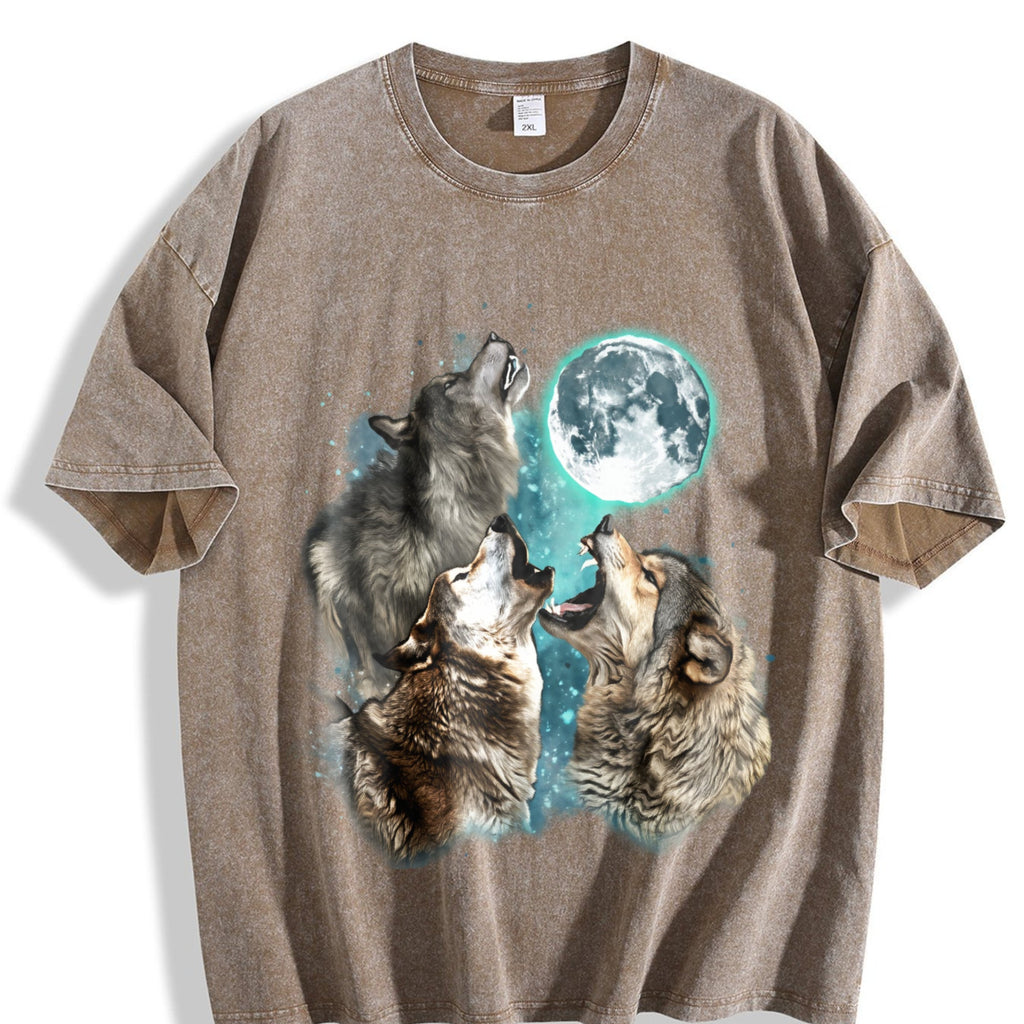 Howling Wolves Vintage Washed T-Shirt product image 3
