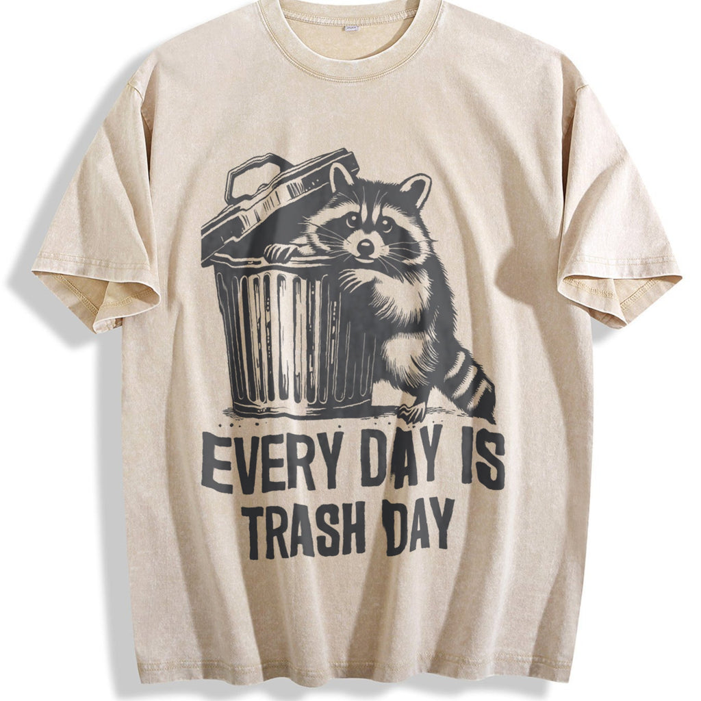 Funny Raccoon Every Day Is Trash 90's Vintage Washed T-Shirt product image 1