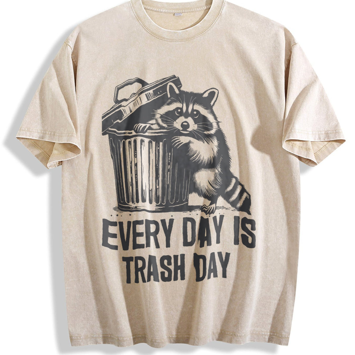 Funny Raccoon Every Day Is Trash 90's Vintage Washed T-Shirt product image 1