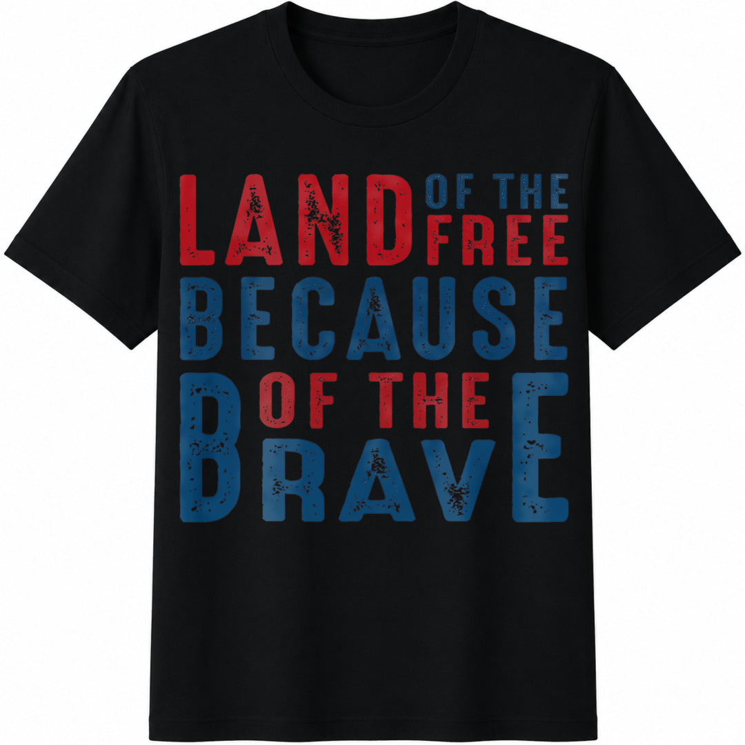 Land Of The Free Because Of Brave Cotton T-Shirt product image 1