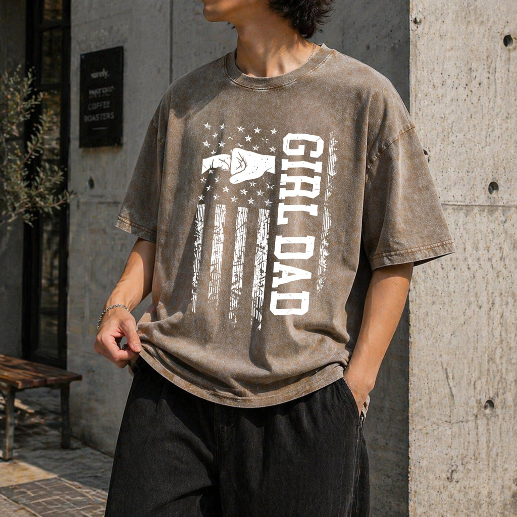 Girl Dad Vintage Washed T-Shirt product image 10