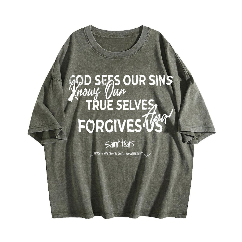 Saint Tears Faith Over Fear Vintage Washed T-Shirt product image 4