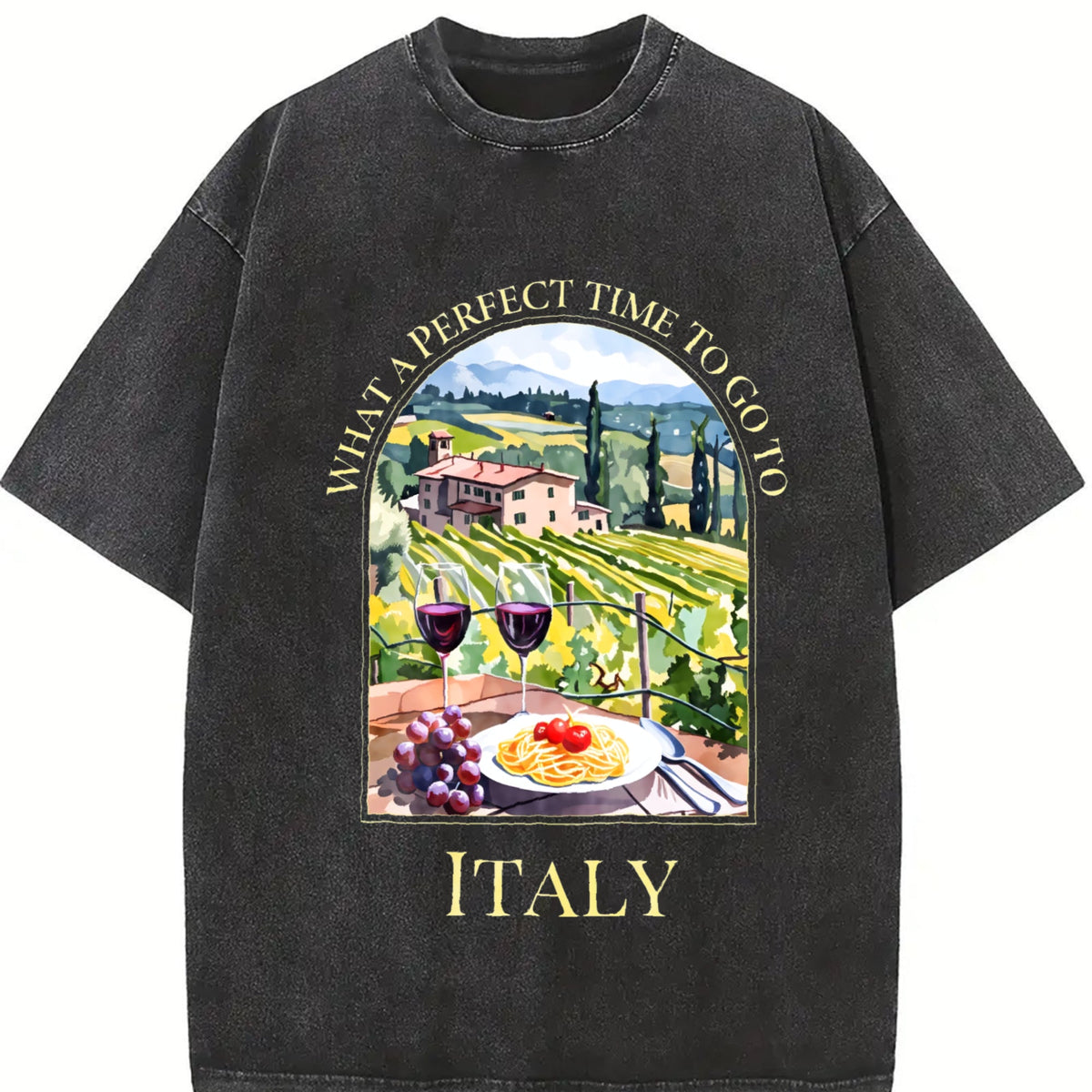 What A Perfect Time To Go To Italy Vintage Washed T-Shirt product image 2
