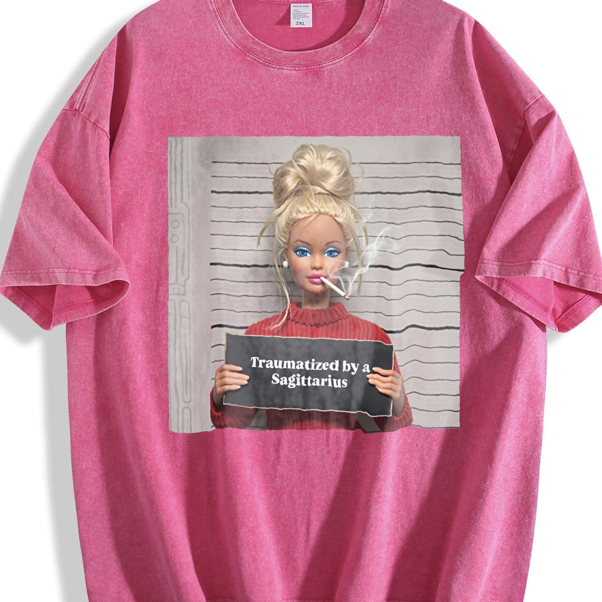 Traumatized by a Sagittarius Doll Meme Vintage Washed product image 7