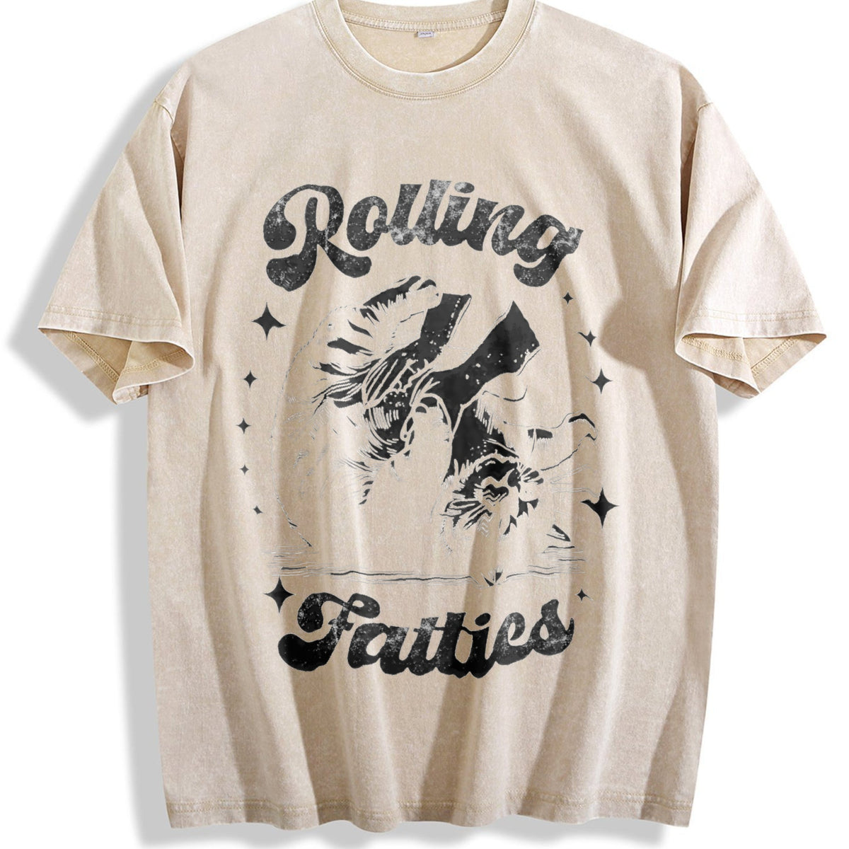 Funny Rolling Fatties 90s Vintage Washed T-Shirt product image 1