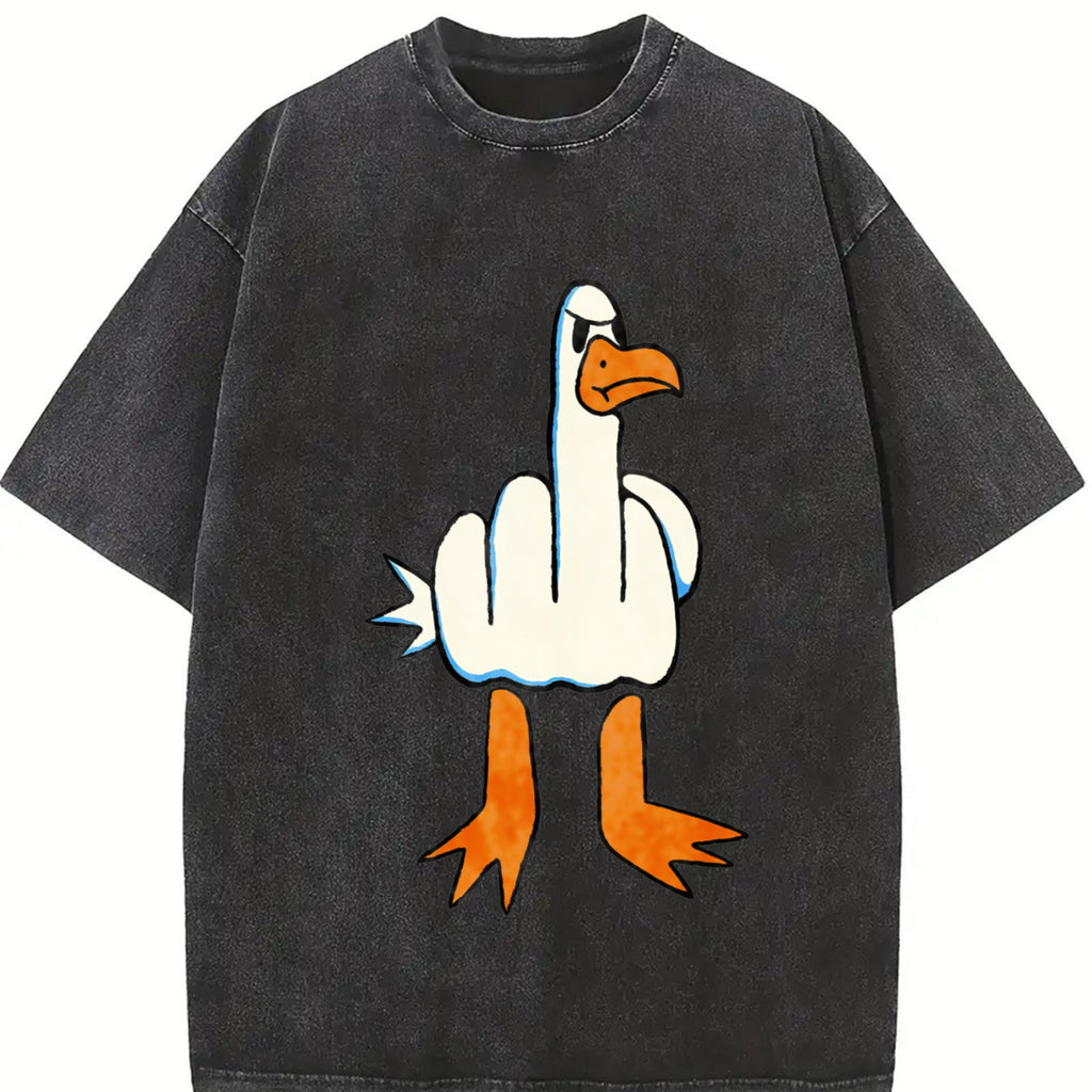 I Don't Give A Duck Middle Finger Funny Vintage Washed product image 2