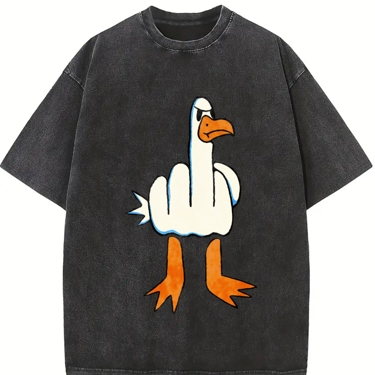I Don't Give A Duck Middle Finger Funny Vintage Washed product image 2