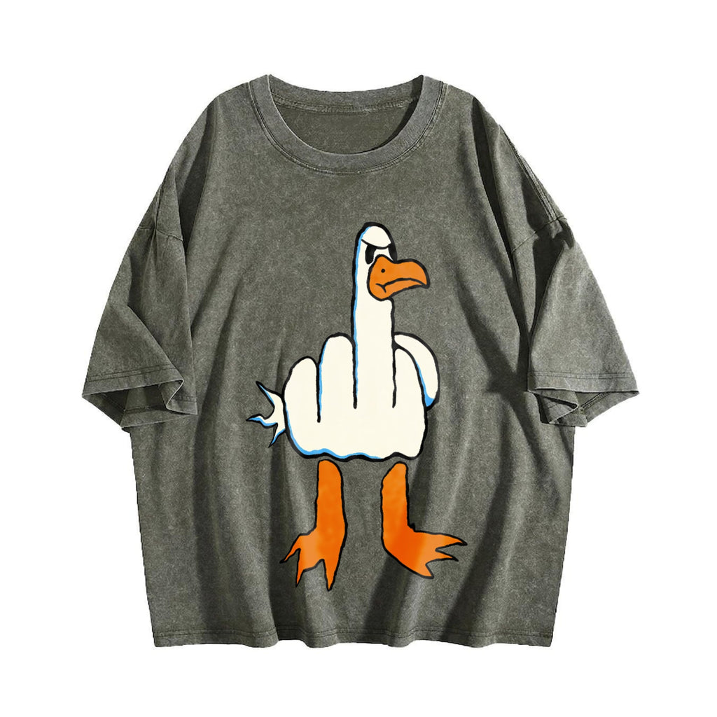 I Don't Give A Duck Middle Finger Funny Vintage Washed product image 4