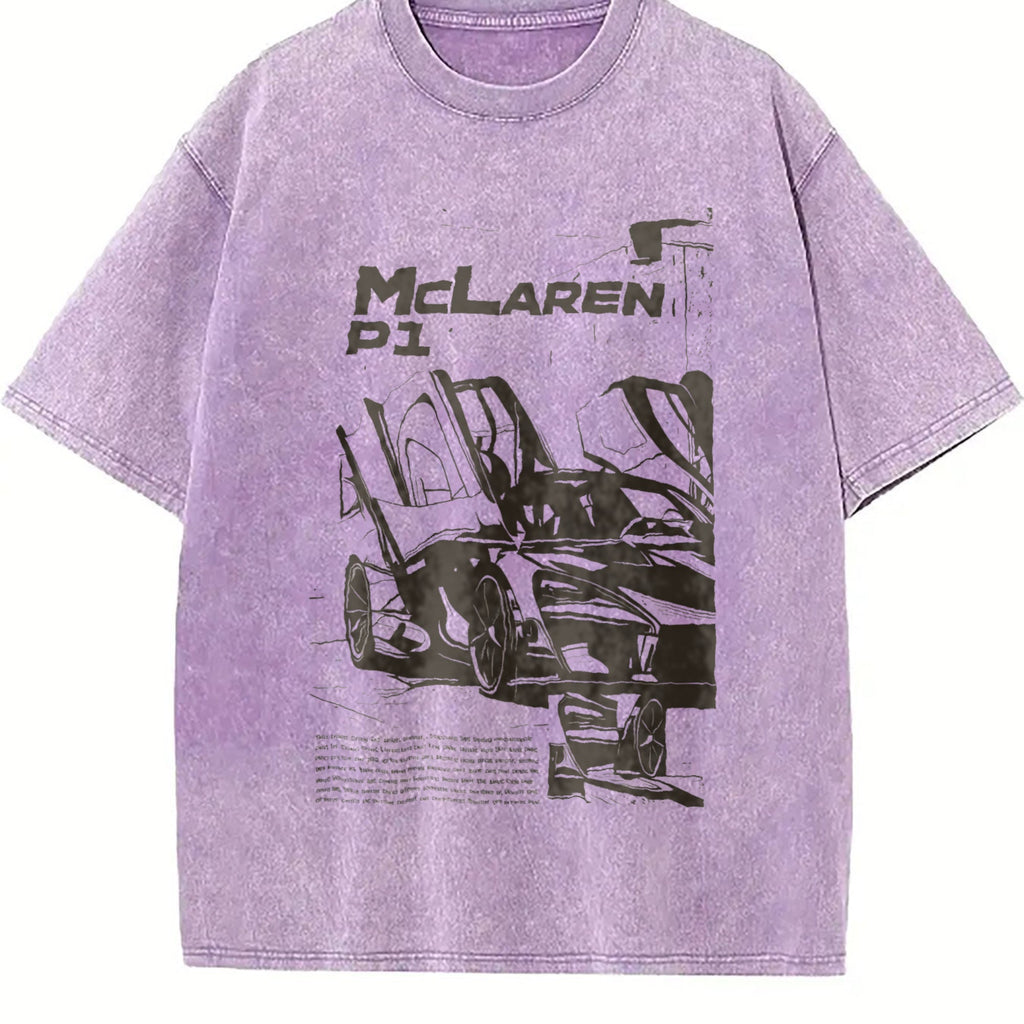 P1 Supercar 90s Funny Good Vintage Washed T-Shirt product image 6
