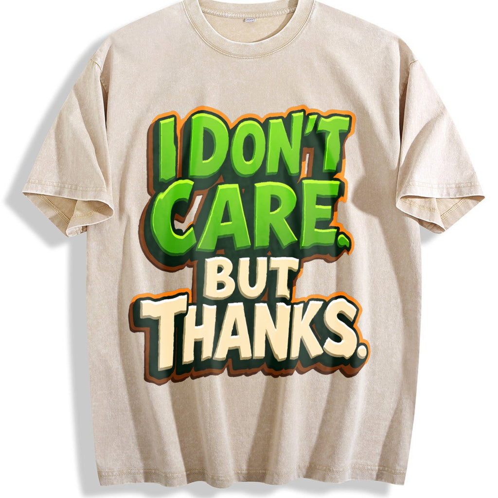 I Dont Care But Thanks Vintage Washed T-Shirt product image 1
