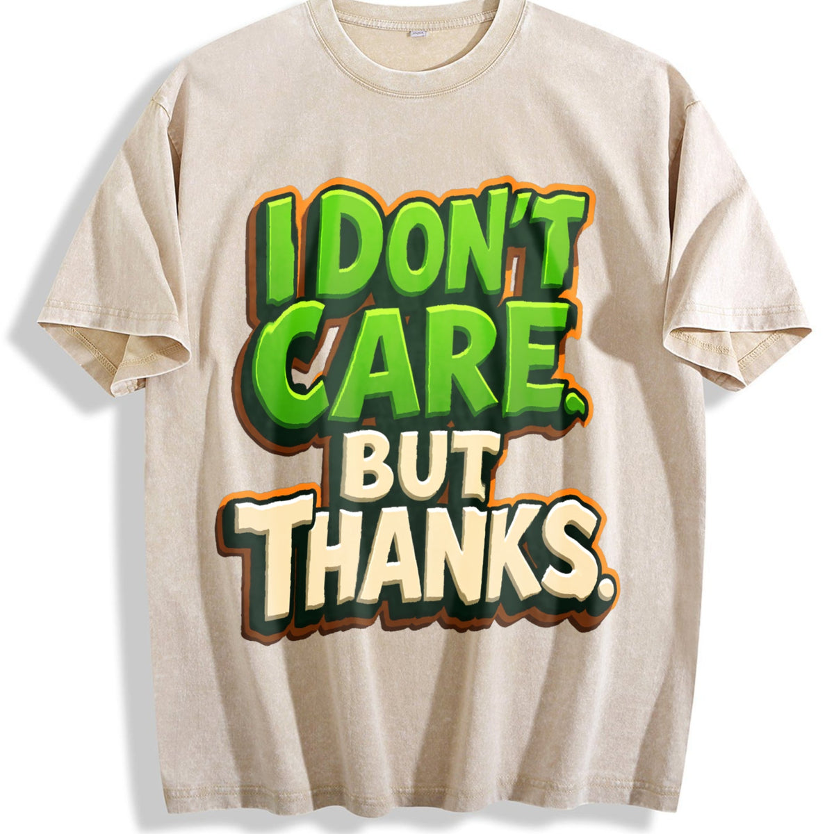 I Dont Care But Thanks Vintage Washed T-Shirt product image 1