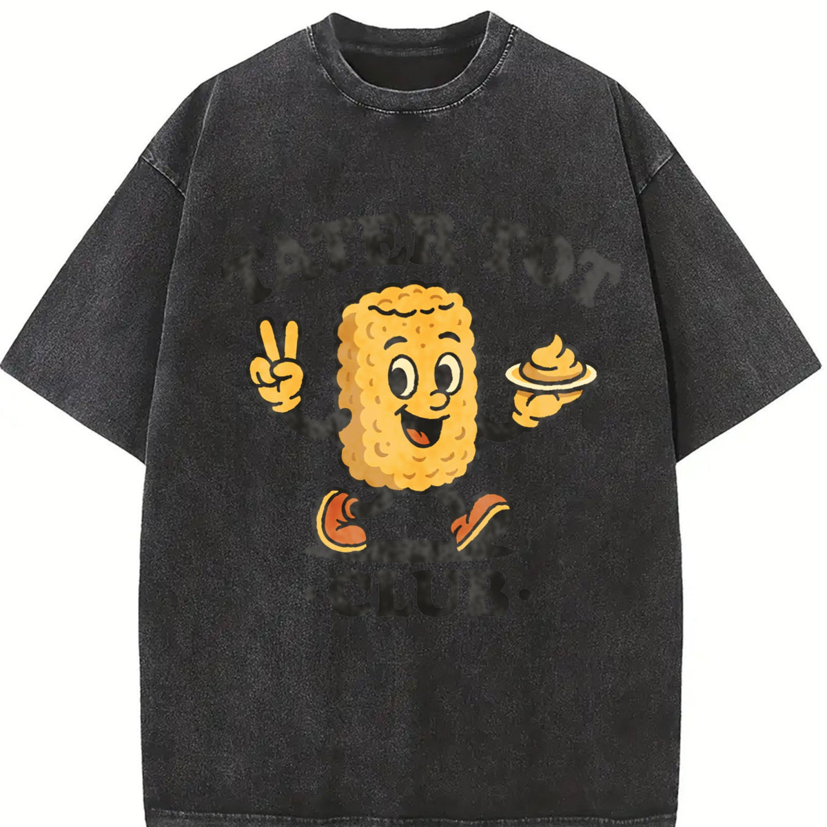 Tater Tot Club For Foodies Vintage Washed T-Shirt product image 2