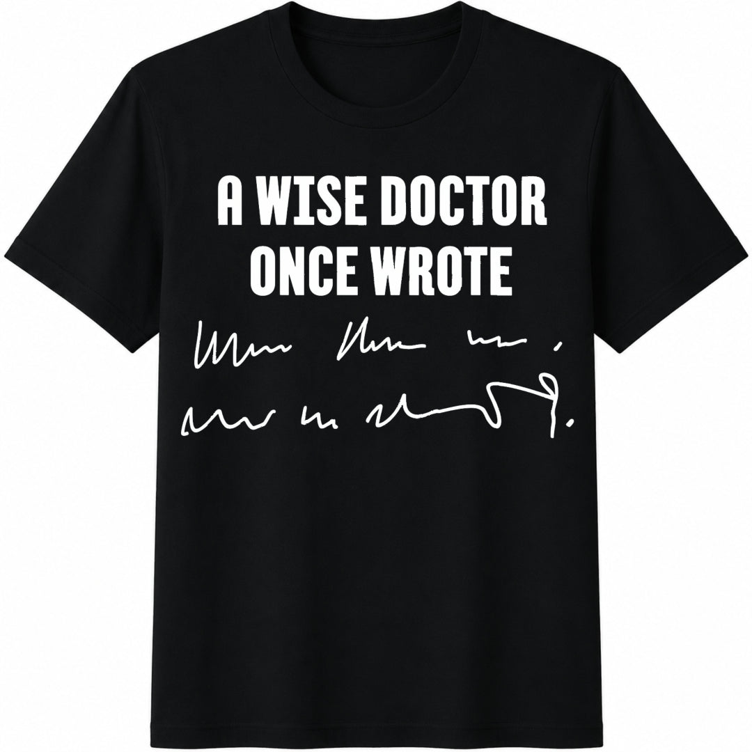 A-wise-doctor-once-wrote-medical-doctor-handwriting Cotton product image 1
