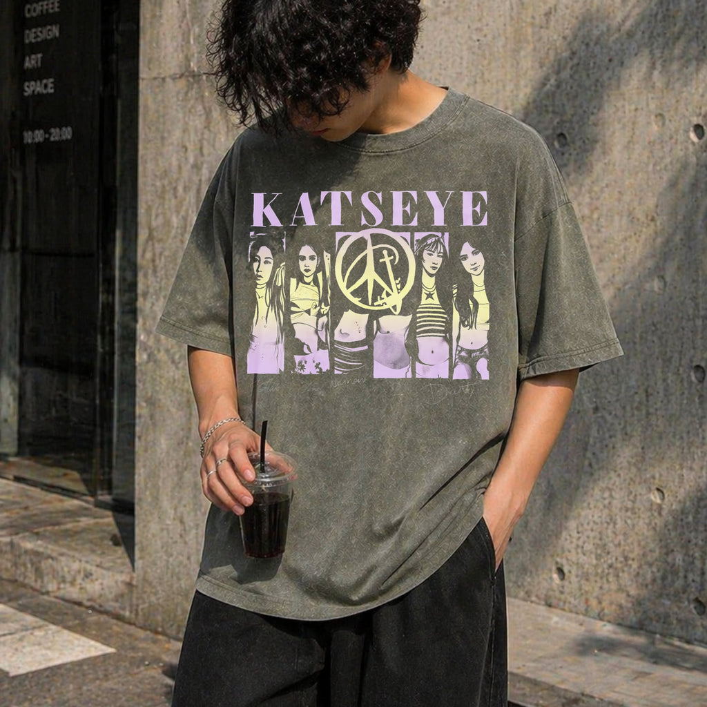 Katseye 2 Sided Vintage Washed T-Shirt product image 11