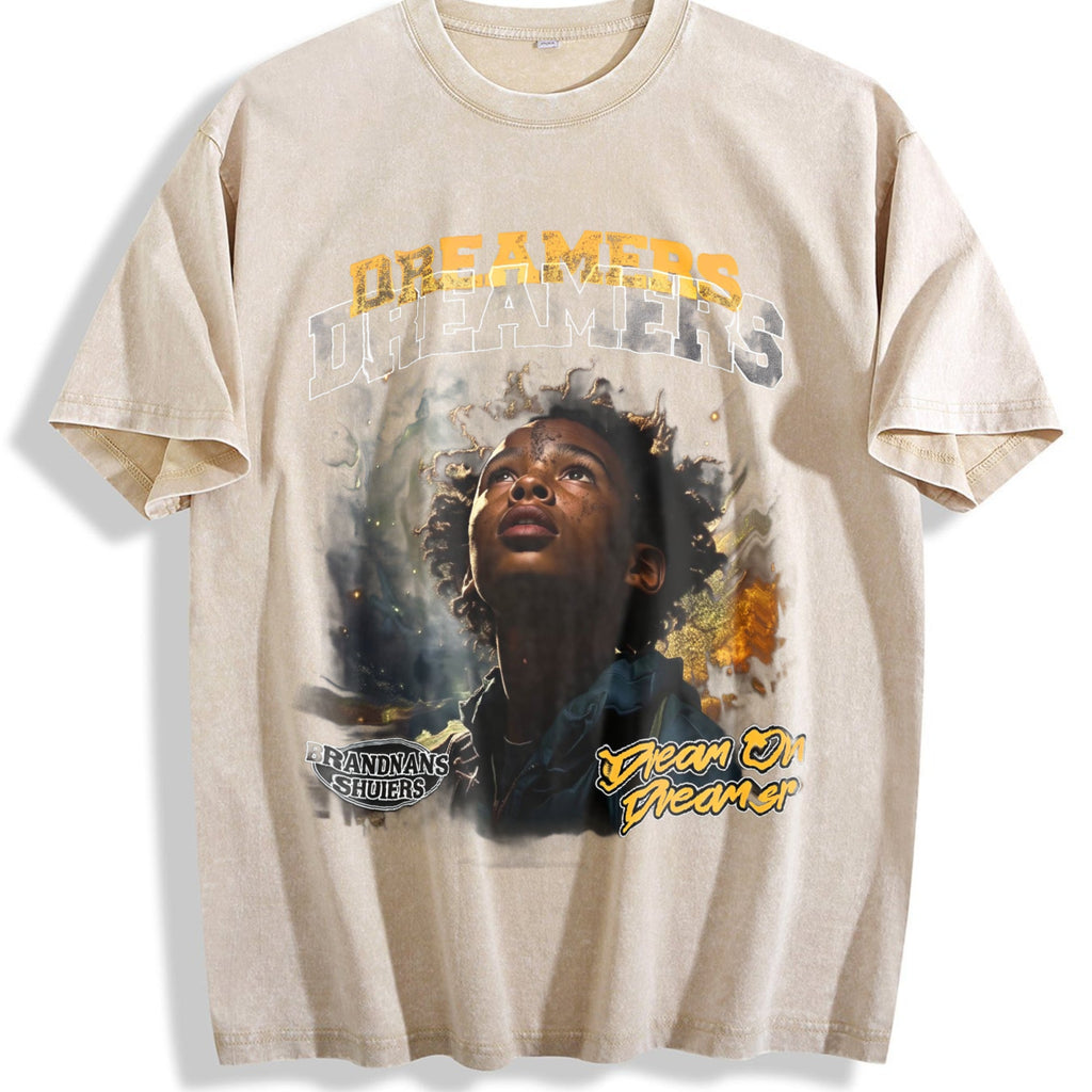 Dreamers Galaxy Portrait Vintage Washed T-Shirt product image 1