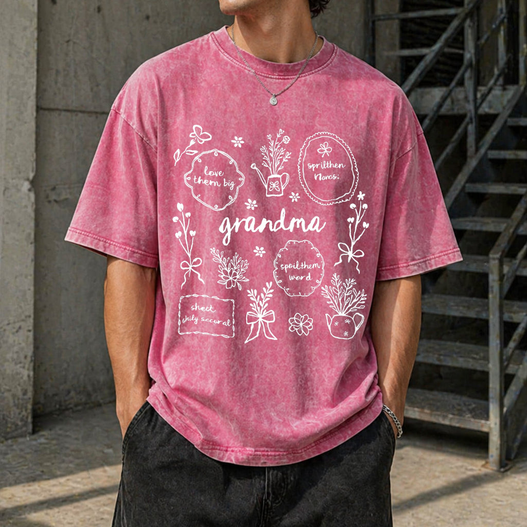 Floral Grandma Vintage Washed T-Shirt product image 7