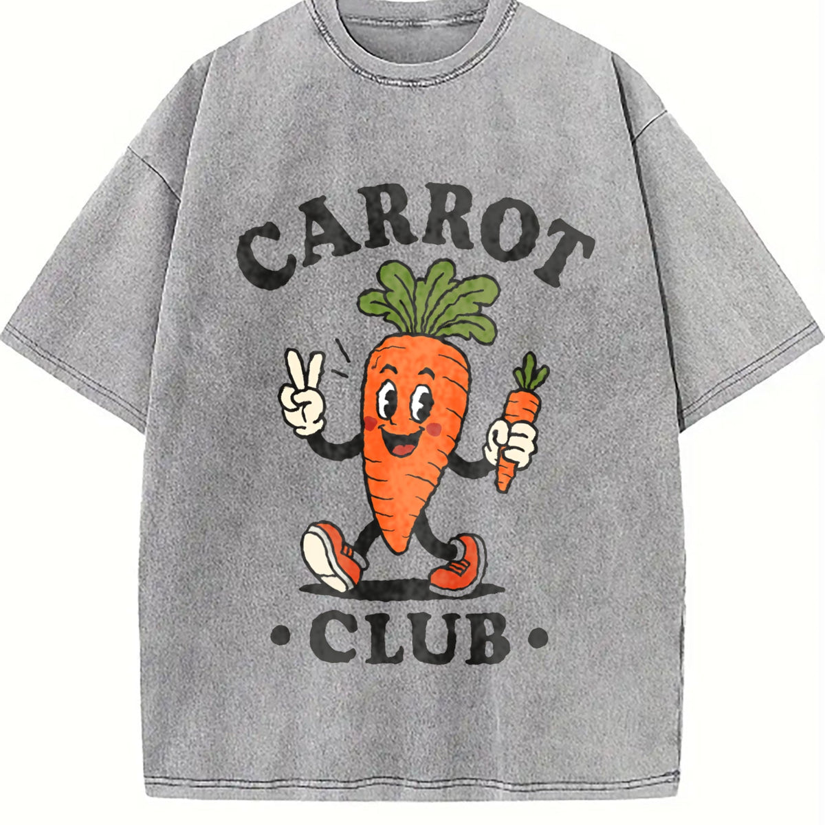 Carrot Club Funny Veggie Vintage Washed T-Shirt product image 5
